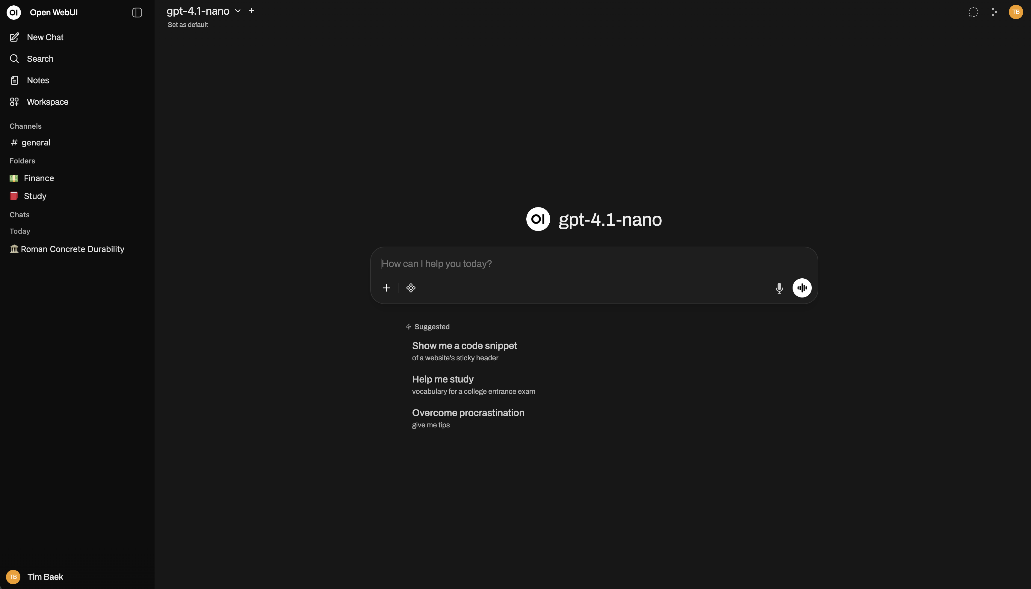 Open WebUI Chat-Oberfläche mit Ollama auf Raspberry Pi